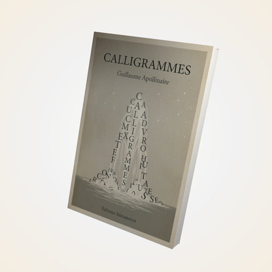 Livre Calligrammes - Guillaume Apollinaire - Couverture 3D