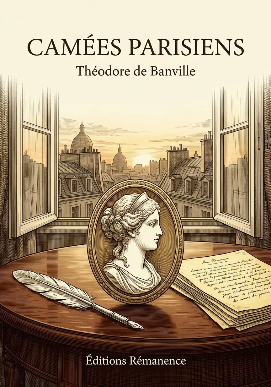 Livre Camées parisiens par Théodore de Banville - Couverture - Editions Remanence