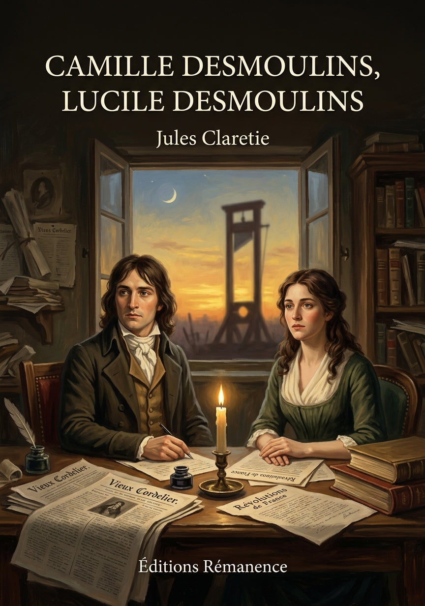 Livre Camille Desmoulins, Lucile Desmoulins par Jules Claretie - Couverture - Editions Remanence