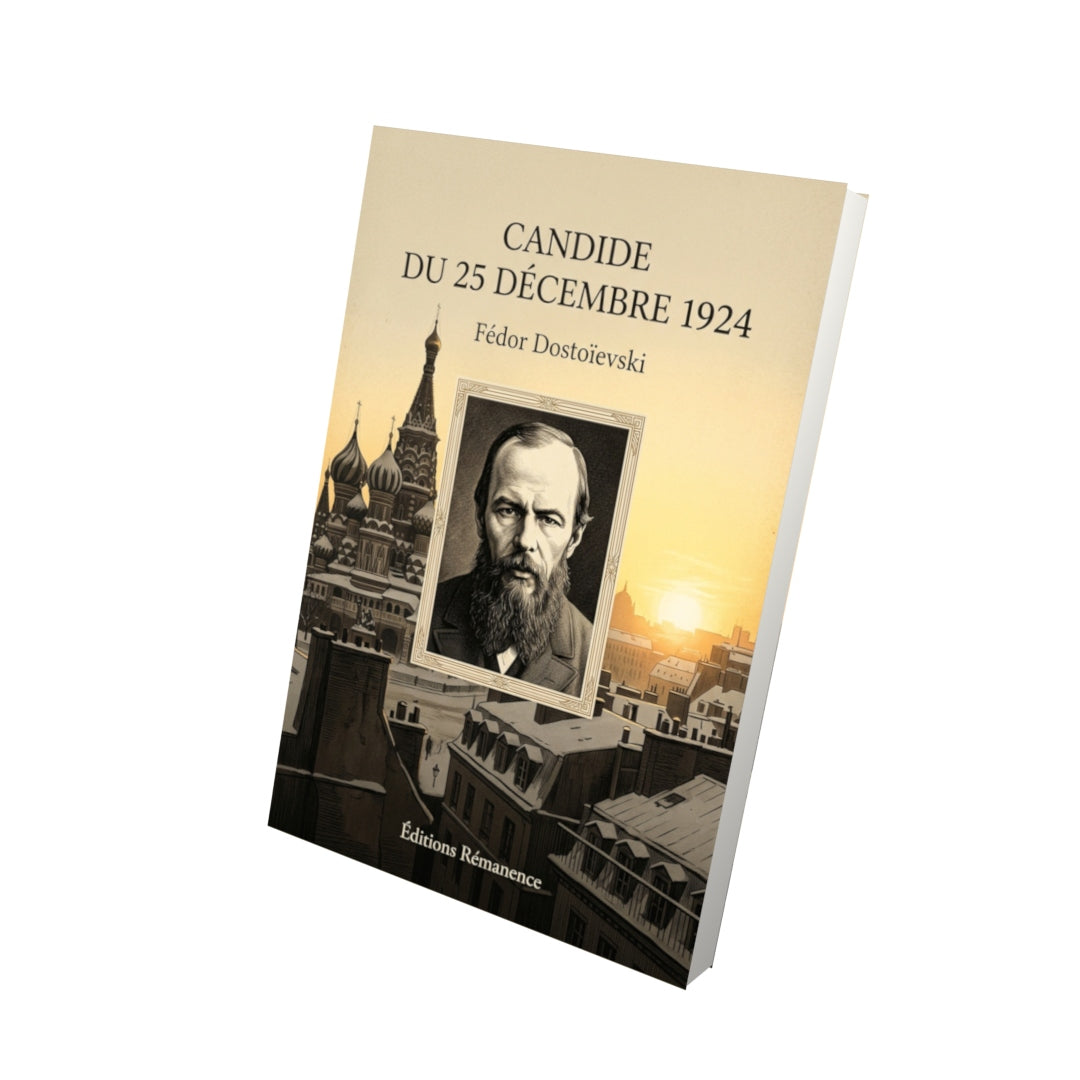 Livre Candide du 25 décembre 1924 par Fédor Dostoïevski - Vue 3D - Editions Remanence