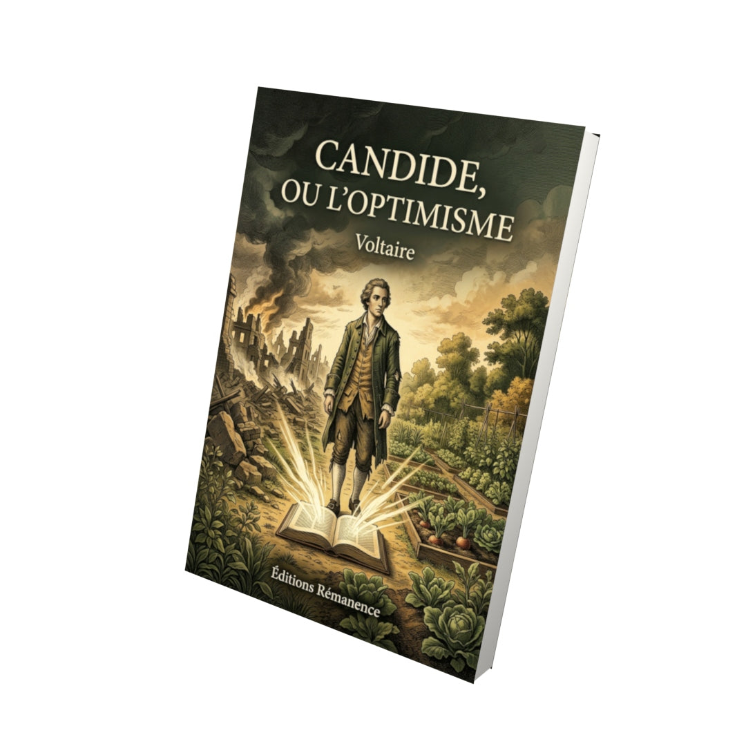 Livre Candide, ou l’Optimisme par Voltaire - Vue 3D - Editions Remanence