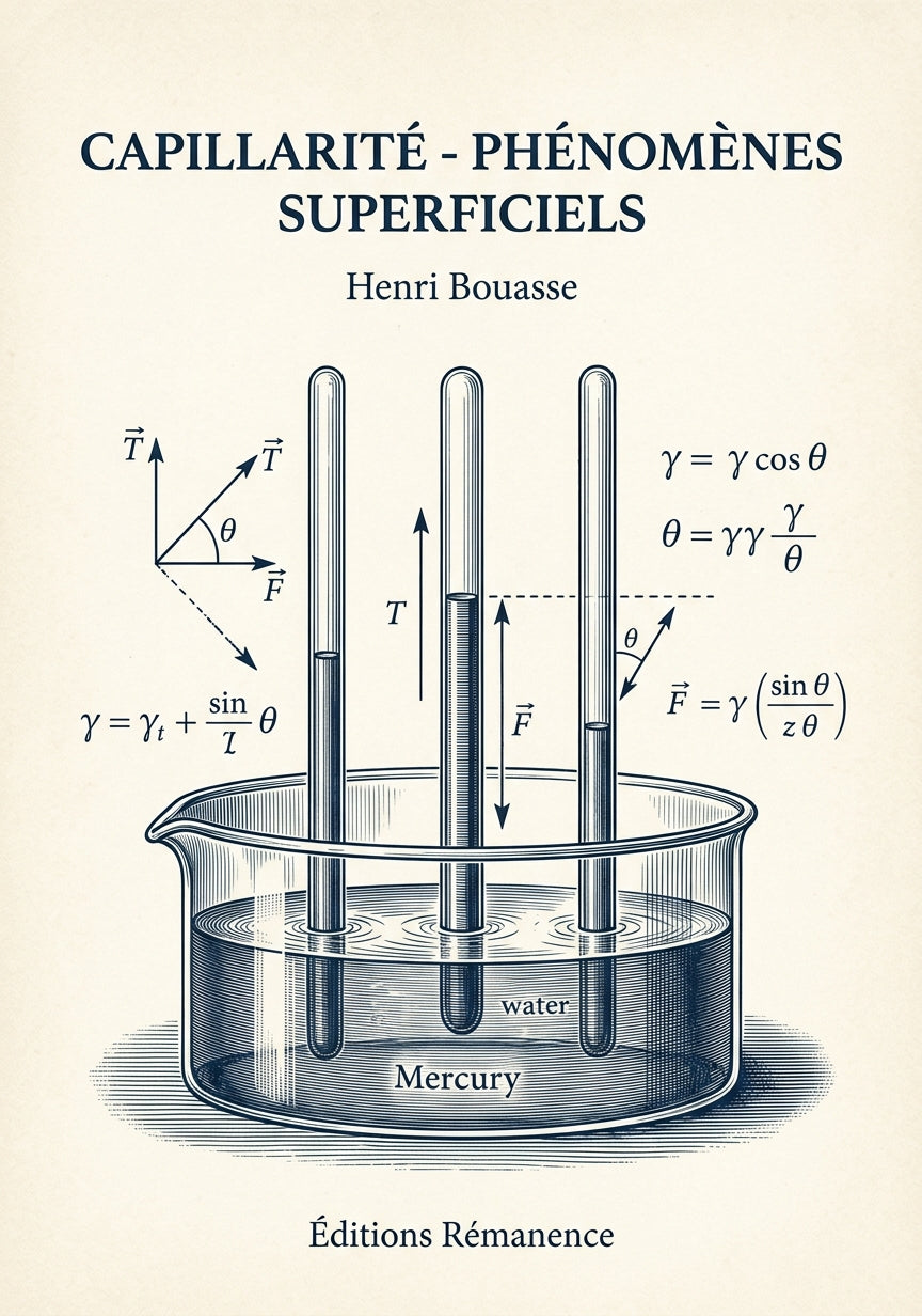 Livre Capillarité - Phénomènes superficiels par Henri Bouasse - Couverture - Editions Remanence