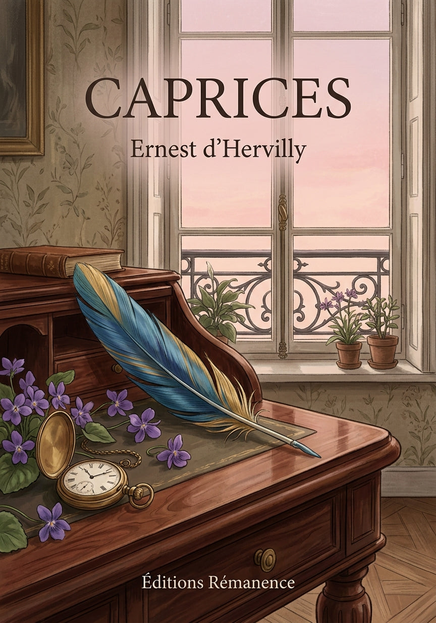 Livre Caprices par Ernest d’Hervilly - Couverture - Editions Remanence