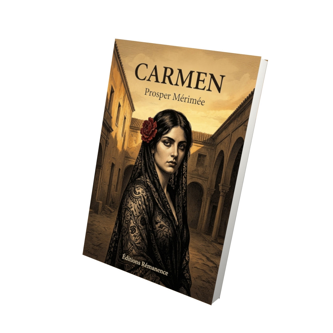 Livre Carmen par Prosper Mérimée - Vue 3D - Editions Remanence