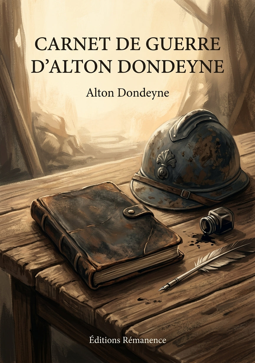 Livre Carnet de guerre d’Alton Dondeyne par Alton Dondeyne - Couverture - Editions Remanence