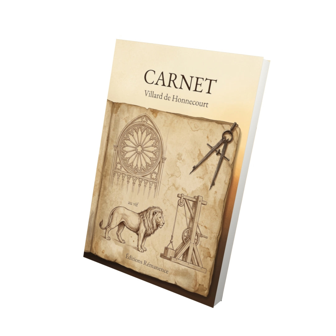 Livre Carnet par Villard de Honnecourt - Vue 3D - Editions Remanence