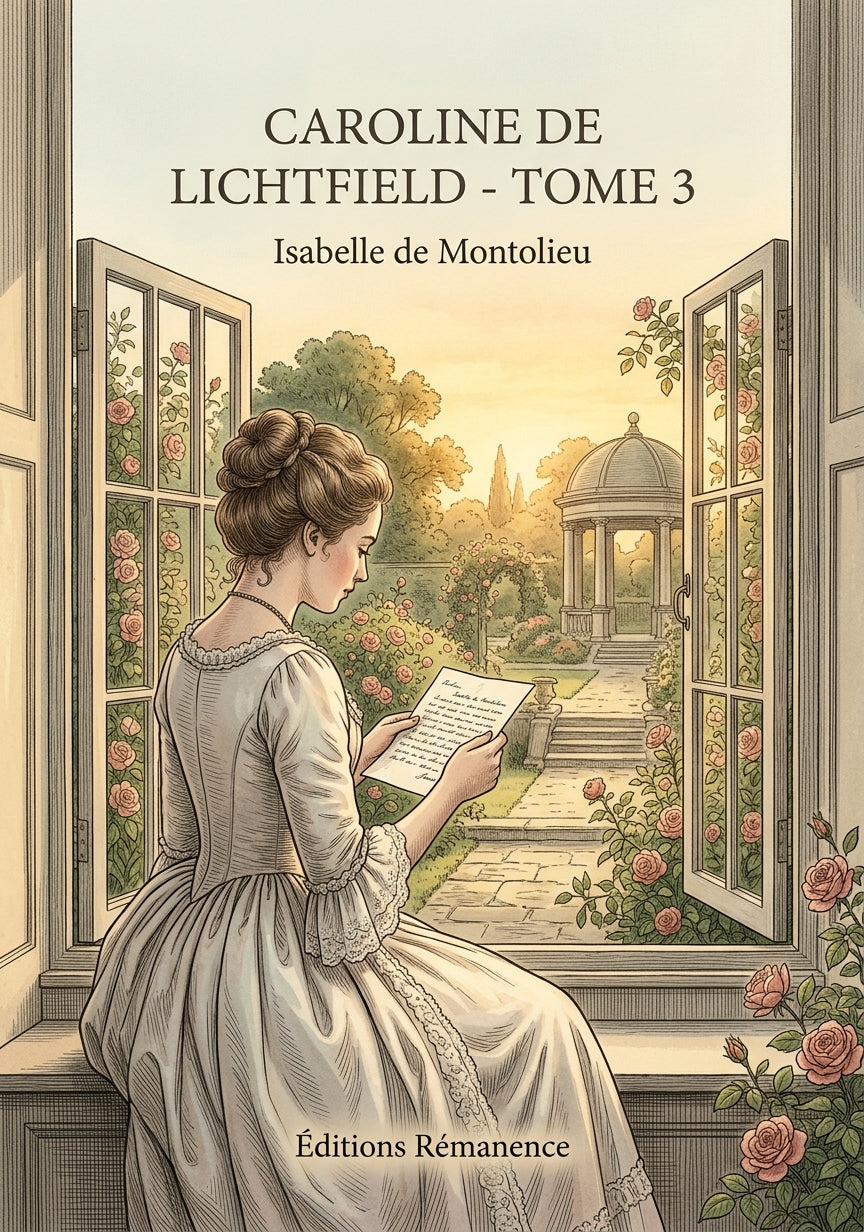 Livre Caroline de Lichtfield - Tome 3 par Isabelle de Montolieu - Couverture - Editions Remanence