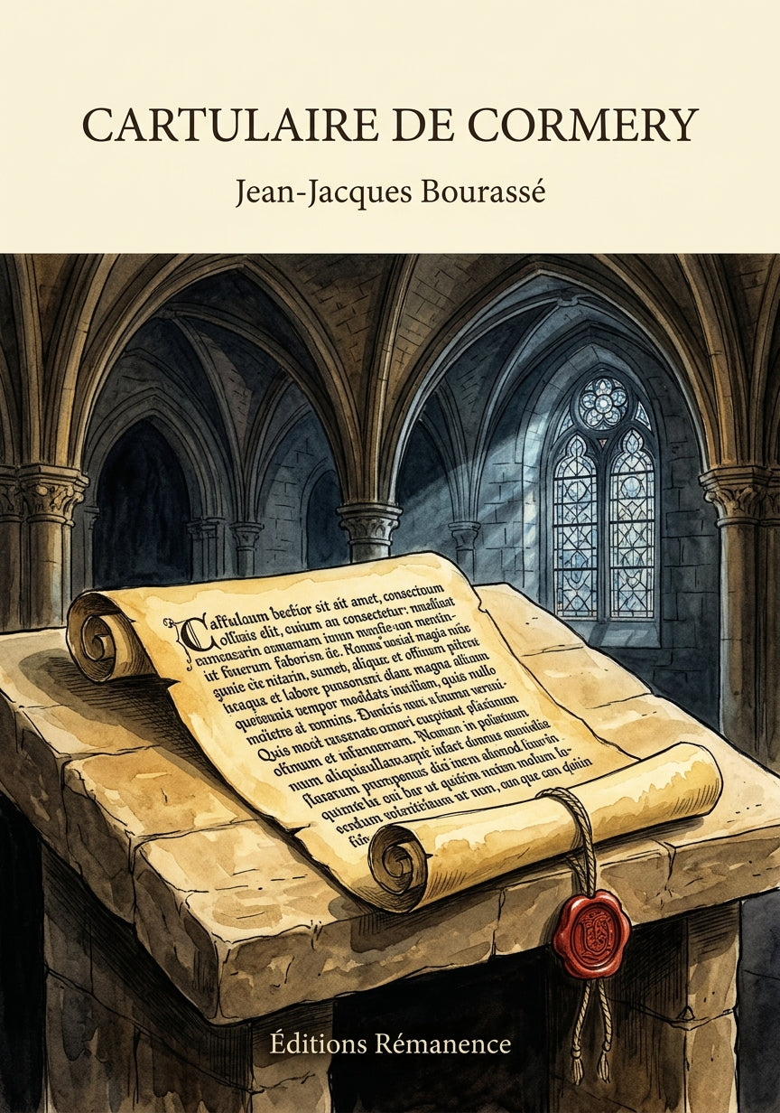 Livre Cartulaire de Cormery par Jean-Jacques Bourassé - Couverture - Editions Remanence