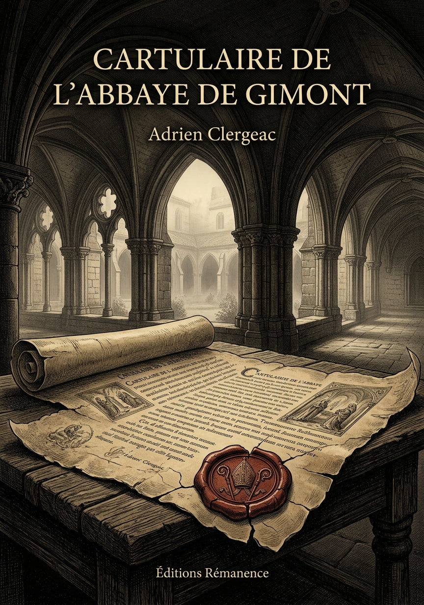 Livre Cartulaire de l’abbaye de Gimont par Adrien Clergeac - Couverture - Editions Remanence