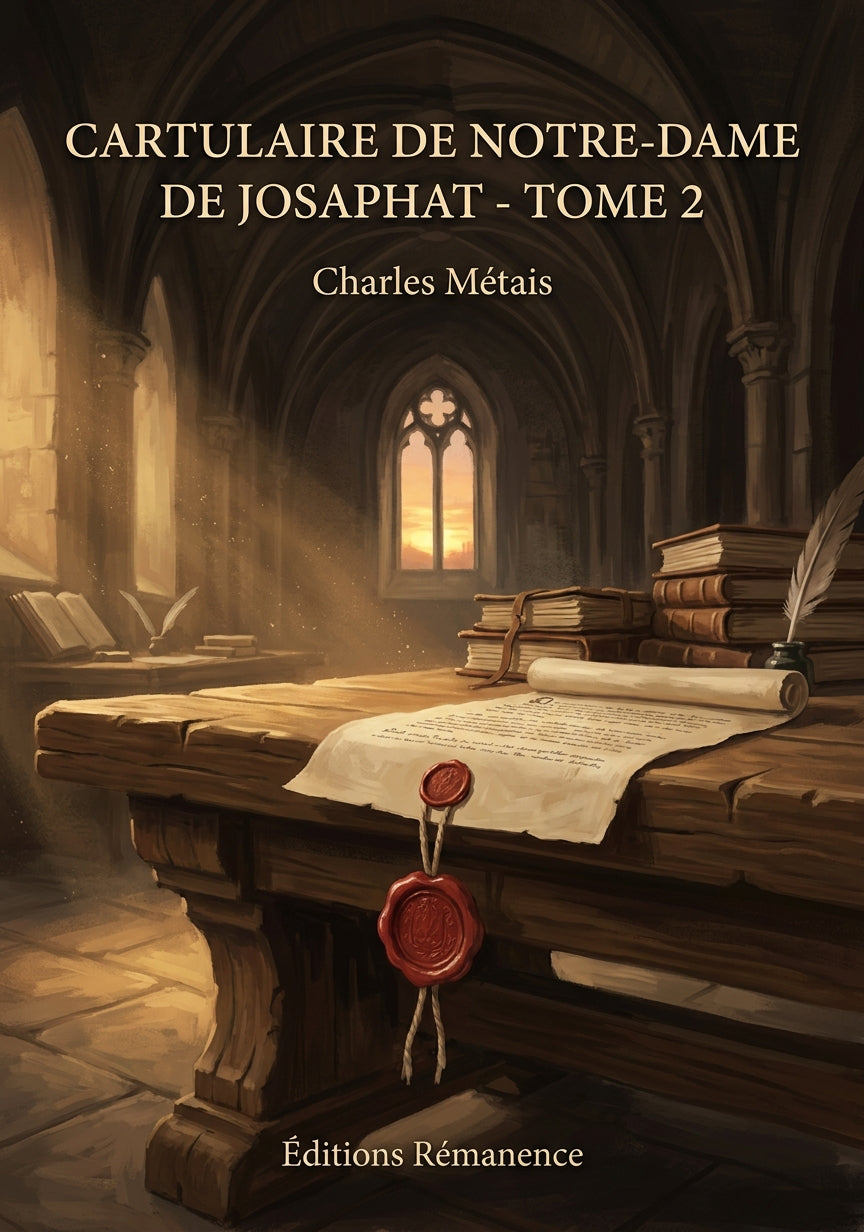Livre Cartulaire de Notre-Dame de Josaphat - Tome 2 par Charles Métais - Couverture - Editions Remanence