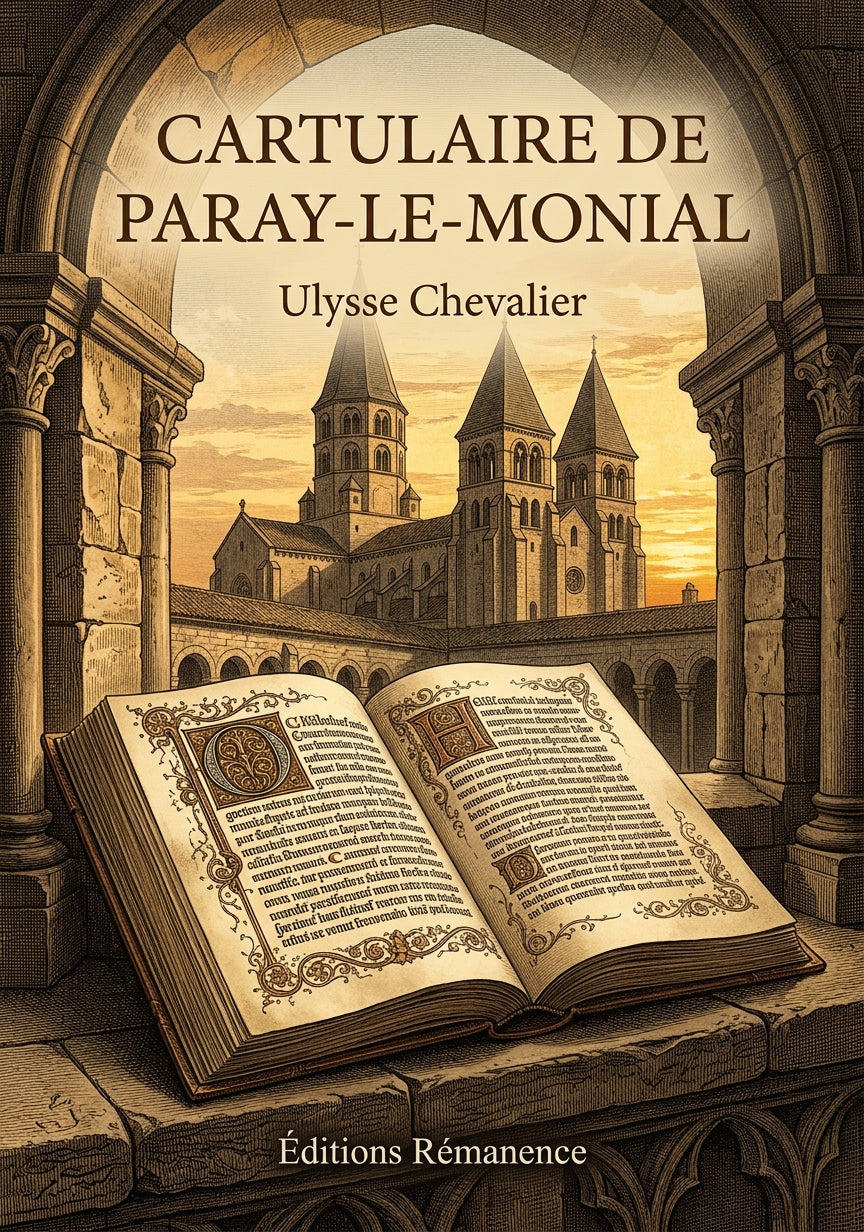 Livre Cartulaire de Paray-le-Monial par Ulysse Chevalier - Couverture - Editions Remanence
