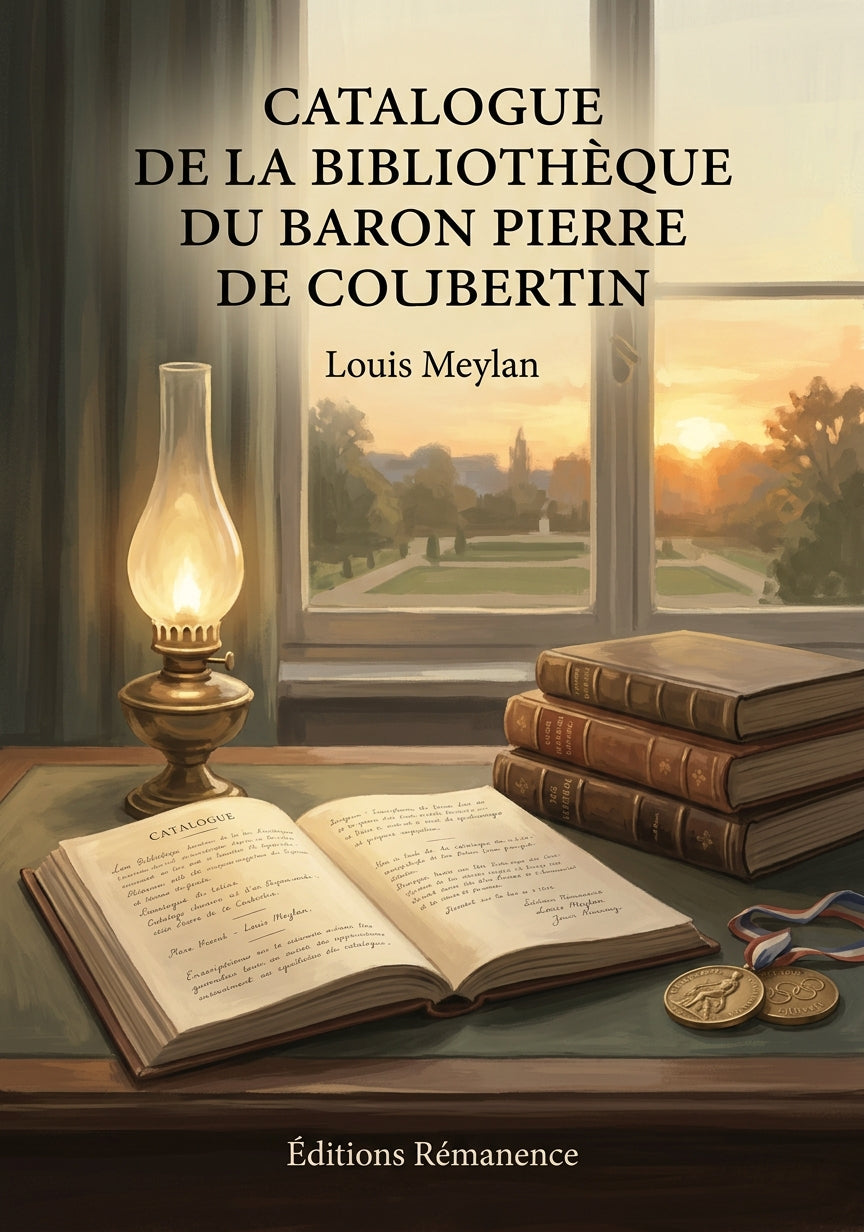 Livre Catalogue de la bibliothèque du Baron Pierre de Coubertin par Louis Meylan - Couverture - Editions Remanence