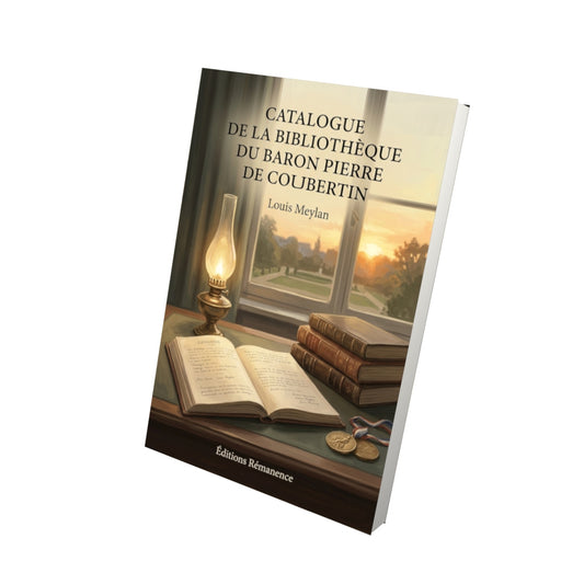Livre Catalogue de la bibliothèque du Baron Pierre de Coubertin par Louis Meylan - Vue 3D - Editions Remanence