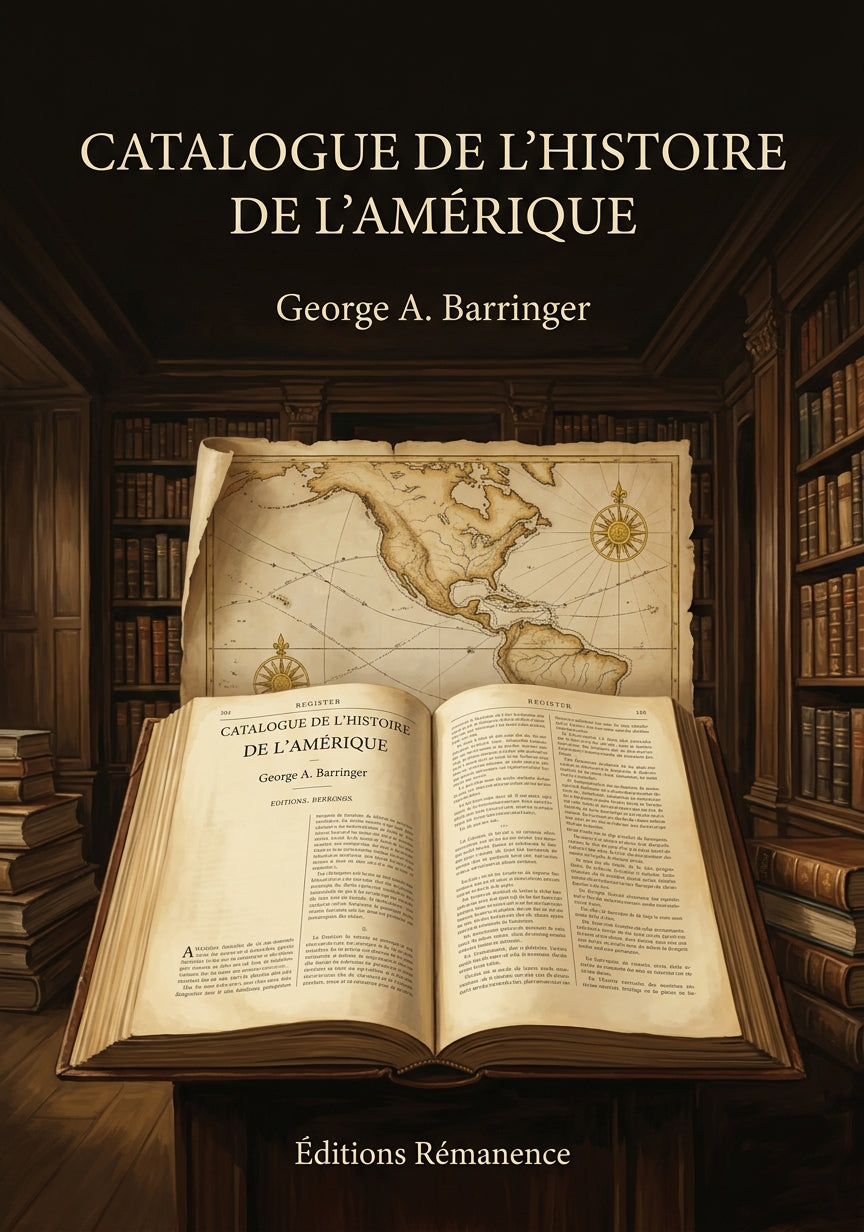 Livre Catalogue de l’histoire de l’Amérique par George A. Barringer - Couverture - Editions Remanence