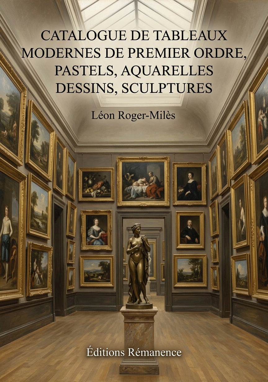 Livre Catalogue de tableaux modernes de premier ordre, pastels, aquarelles dessins, sculptures par Léon Roger-Milès - Couverture - Editions Remanence