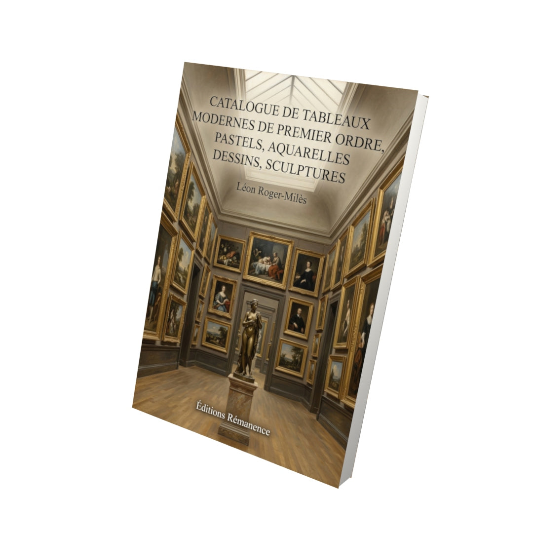 Livre Catalogue de tableaux modernes de premier ordre, pastels, aquarelles dessins, sculptures par Léon Roger-Milès - Vue 3D - Editions Remanence
