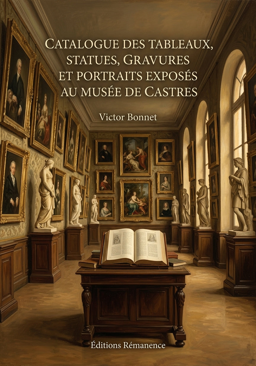 Livre Catalogue des tableaux, statues, gravures et portraits exposés au musée de Castres par Victor Bonnet - Couverture - Editions Remanence