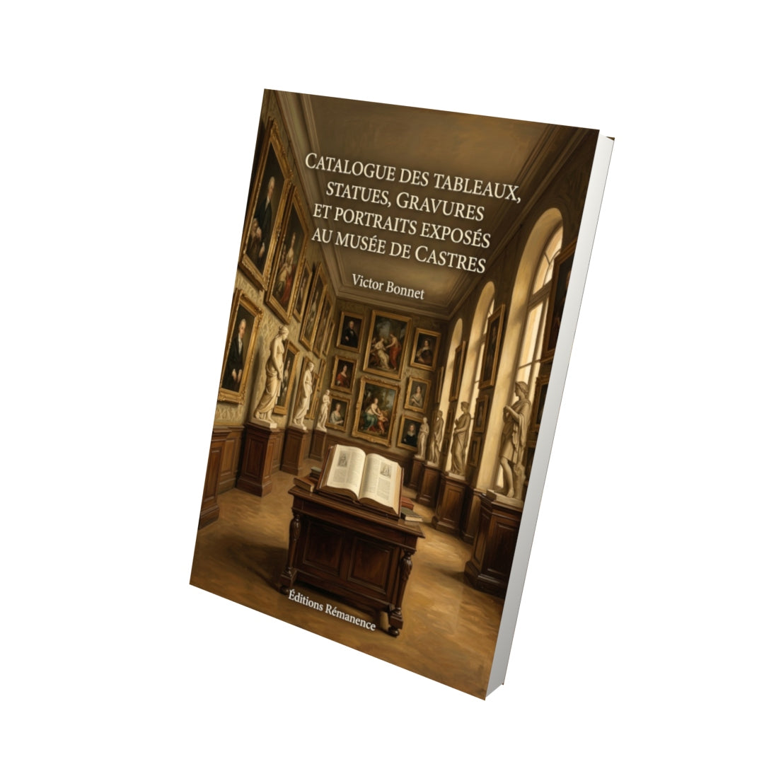 Livre Catalogue des tableaux, statues, gravures et portraits exposés au musée de Castres par Victor Bonnet - Vue 3D - Editions Remanence