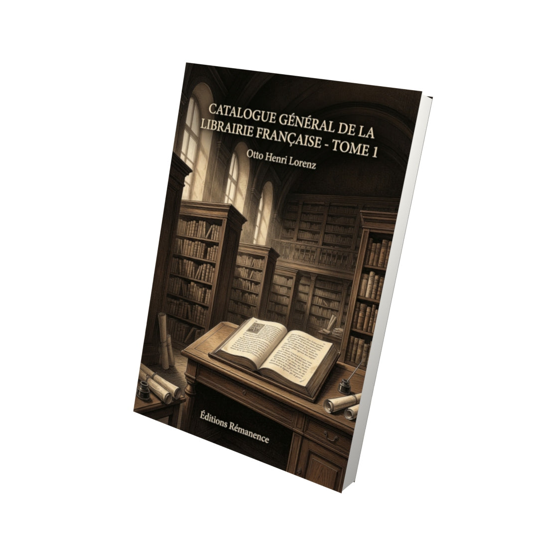 Livre Catalogue général de la librairie française - Tome 30 par Édouard Champion, Henri Stein - Vue 3D - Editions Remanence