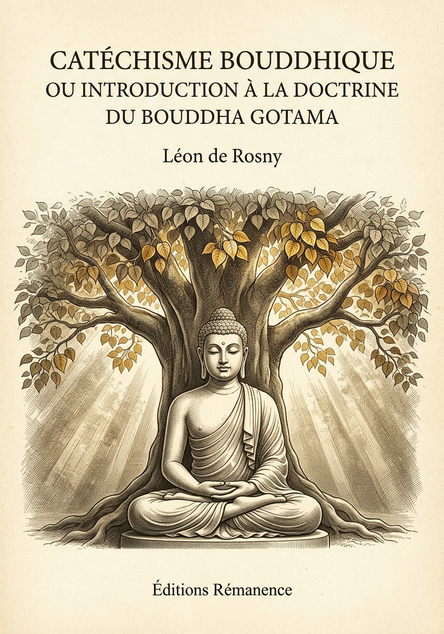 Livre Catéchisme bouddhique ou introduction à la doctrine du Bouddha Gotama par Léon de Rosny - Couverture - Editions Remanence