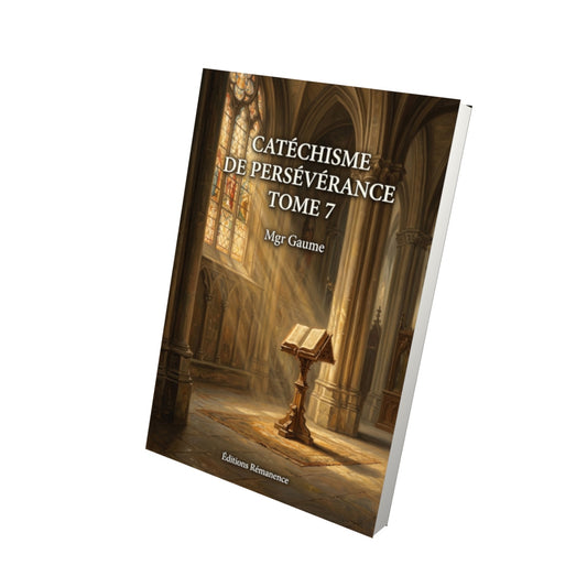 Livre Catéchisme de persévérance Tome 7 - Mgr Gaume - Vue 3D - Editions Remanence