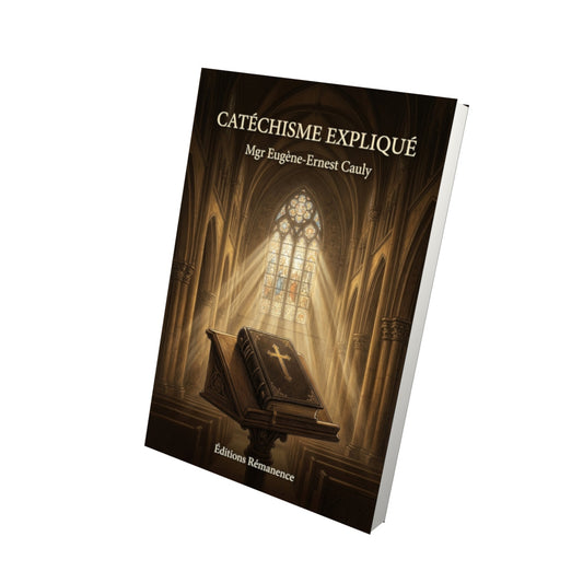 Livre Catéchisme expliqué - Mgr Eugène-Ernest Cauly - Vue 3D - Editions Remanence