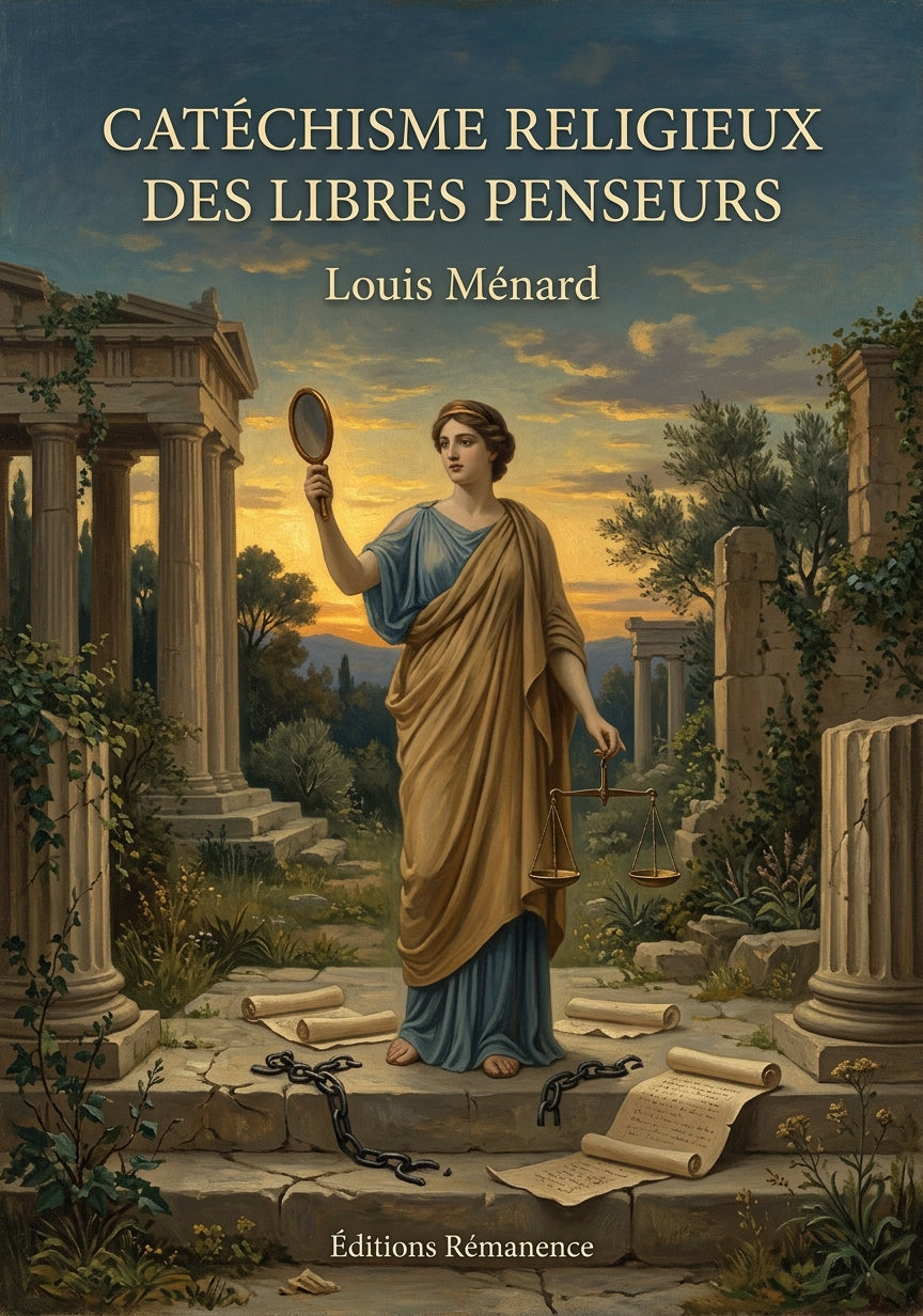 Livre Catéchisme religieux des libres penseurs par Louis Ménard - Couverture - Editions Remanence