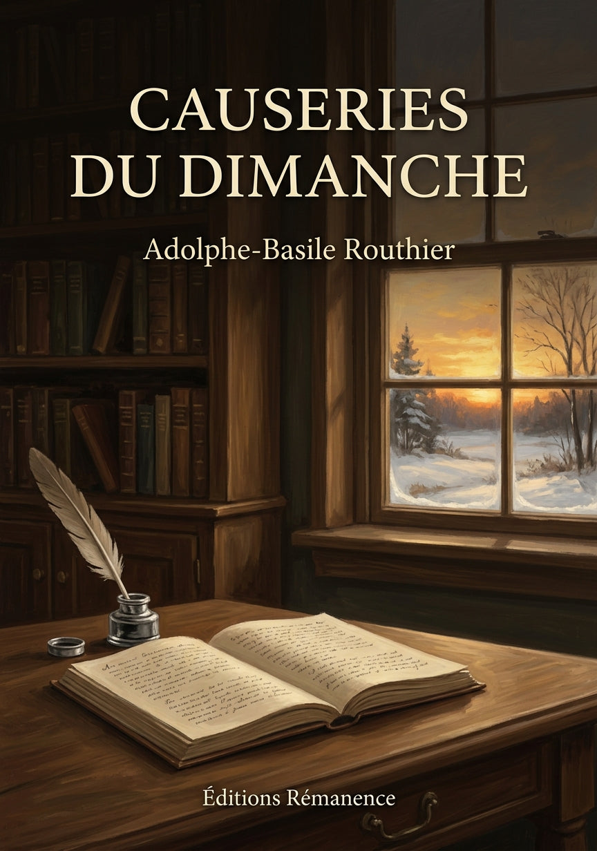 Livre Causeries du dimanche par Adolphe-Basile Routhier - Couverture - Editions Remanence