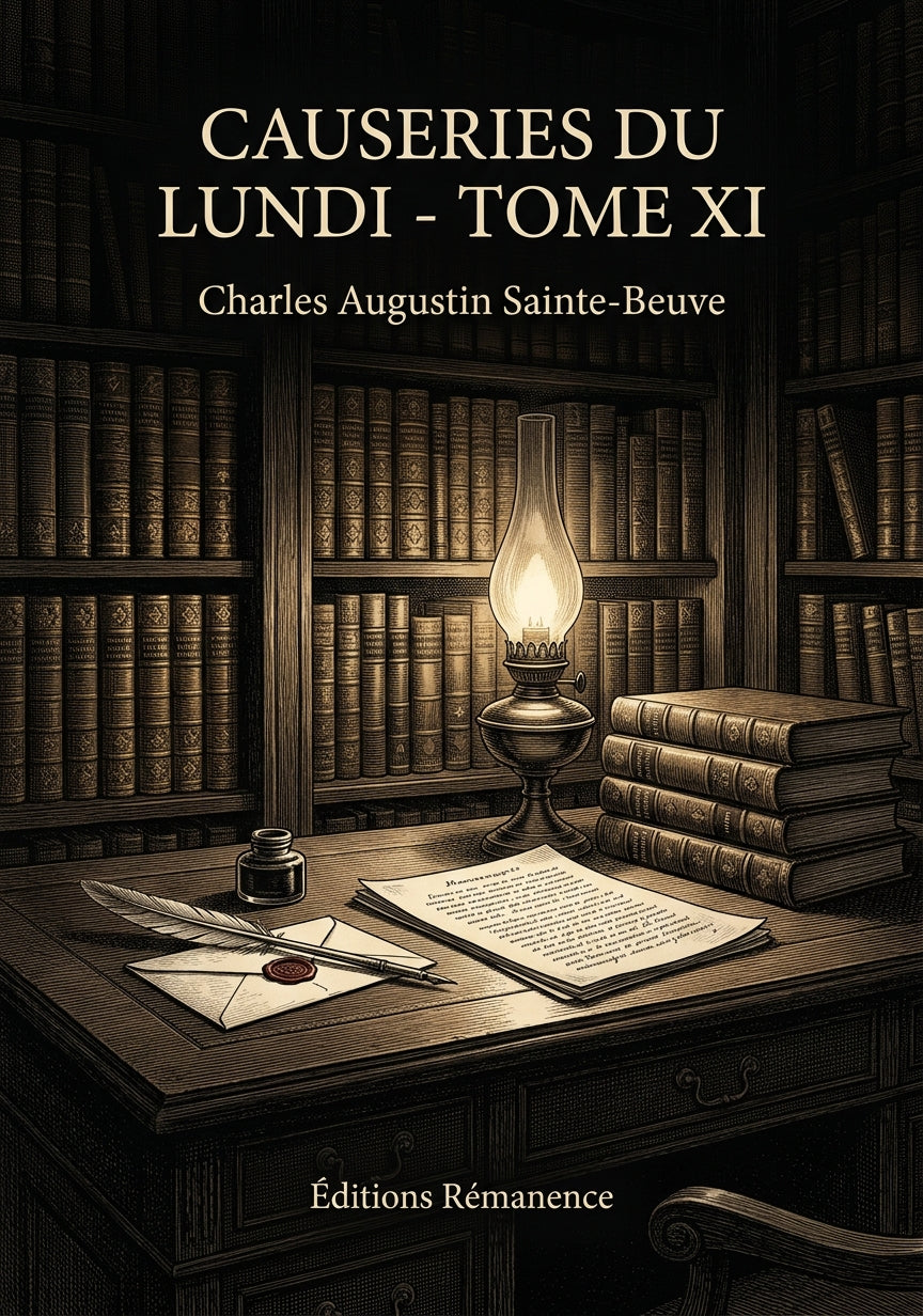 Livre Causeries du lundi - Tome XI par Charles Augustin Sainte-Beuve - Couverture - Editions Remanence