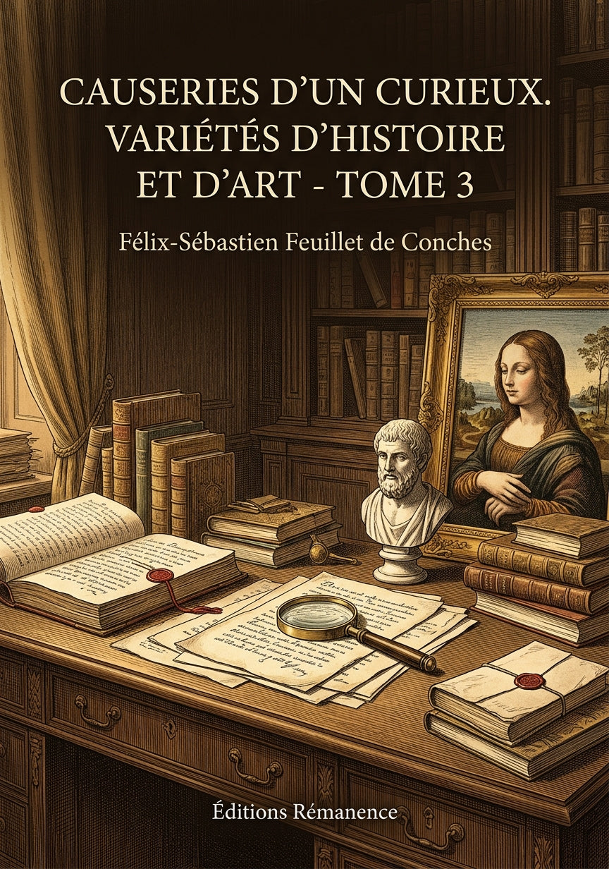 Livre Causeries d’un curieux. Variétés d’histoire et d’art - Tome 3 par Félix-Sébastien Feuillet de Conches - Couverture - Editions Remanence
