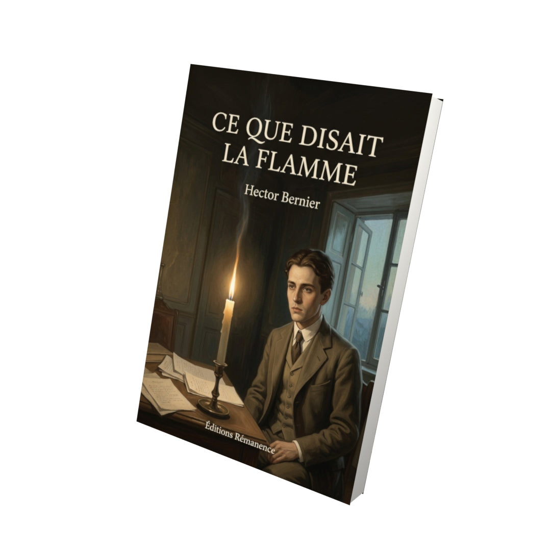 Livre Ce que disait la flamme - Hector Bernier - Vue 3D - Editions Remanence