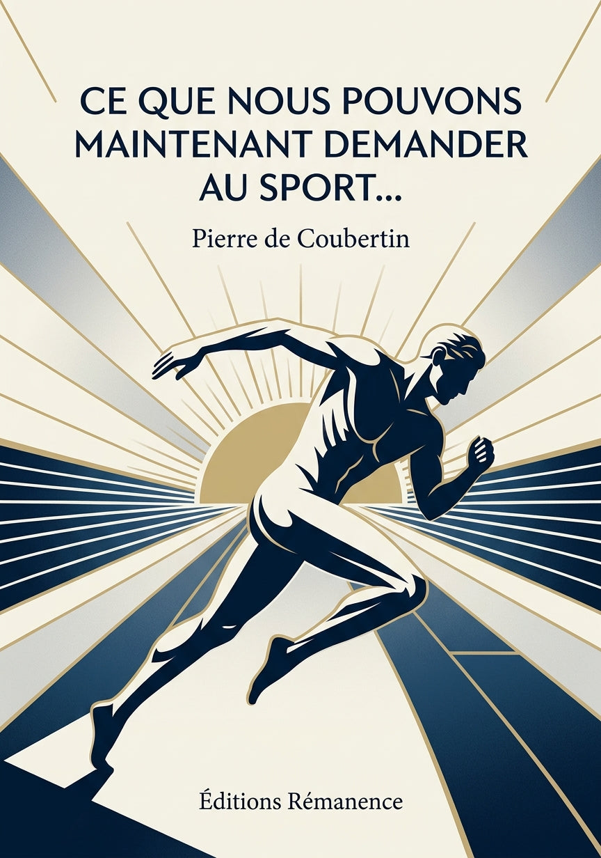 Livre Ce que nous pouvons maintenant demander au sport… par Pierre de Coubertin - Couverture - Editions Remanence