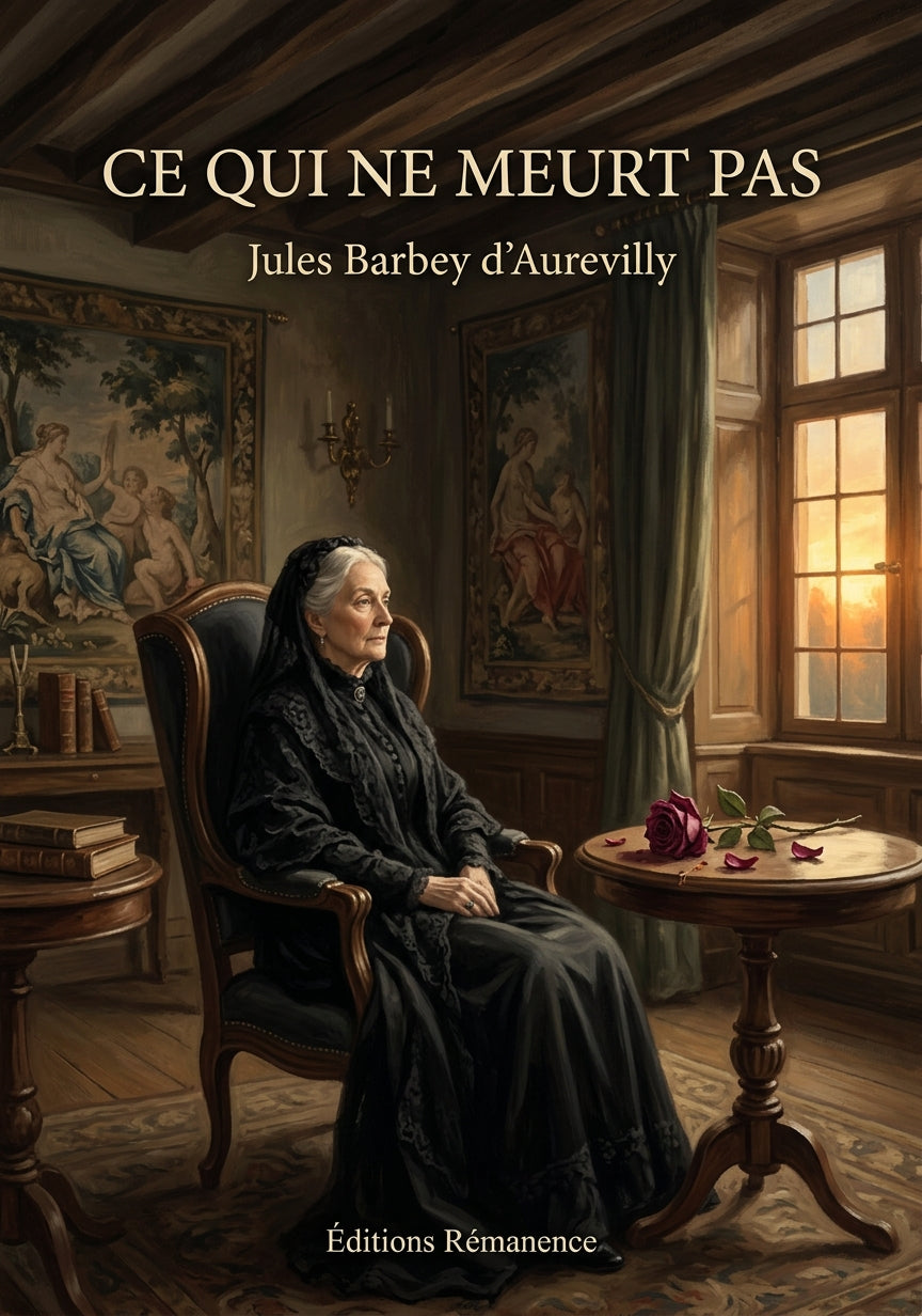 Livre Ce qui ne meurt pas par Jules Barbey d’Aurevilly - Couverture - Editions Remanence
