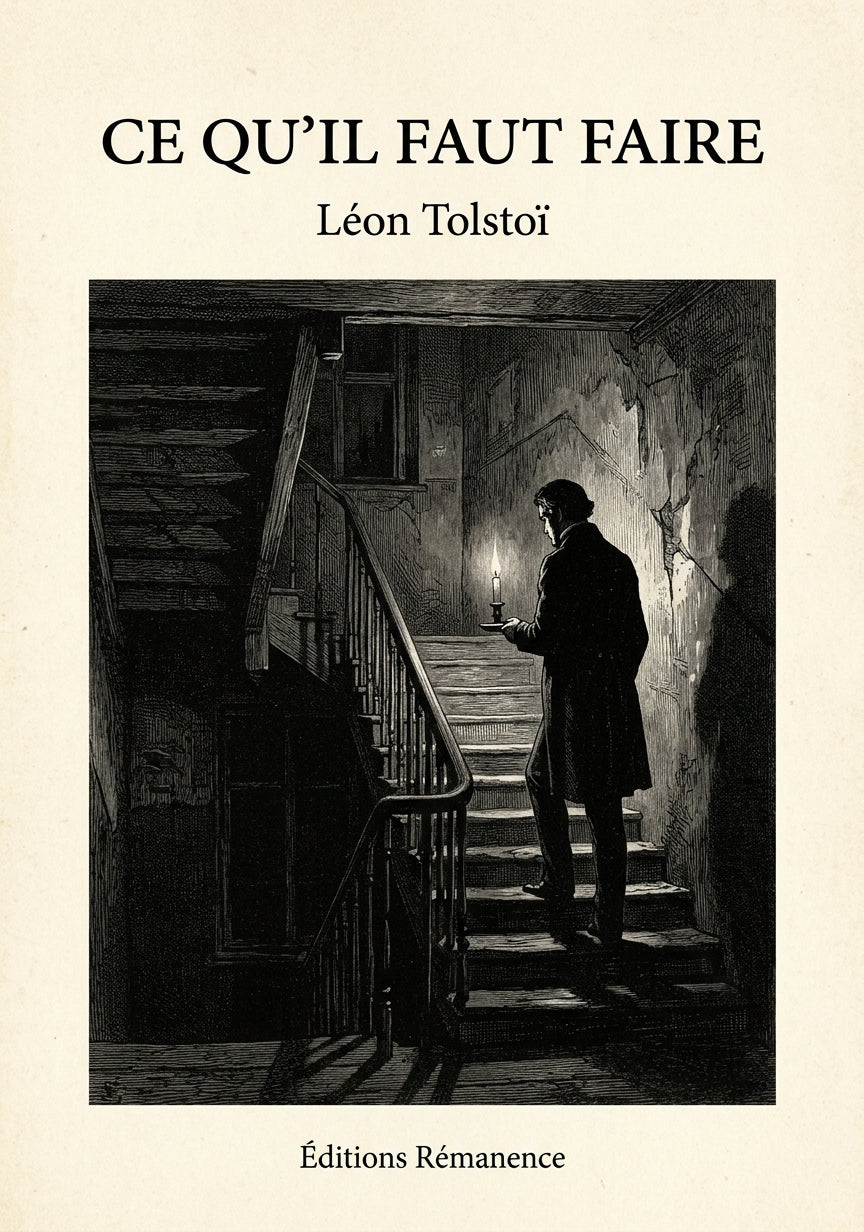 Livre Ce qu’il faut faire par Léon Tolstoï - Couverture - Editions Remanence