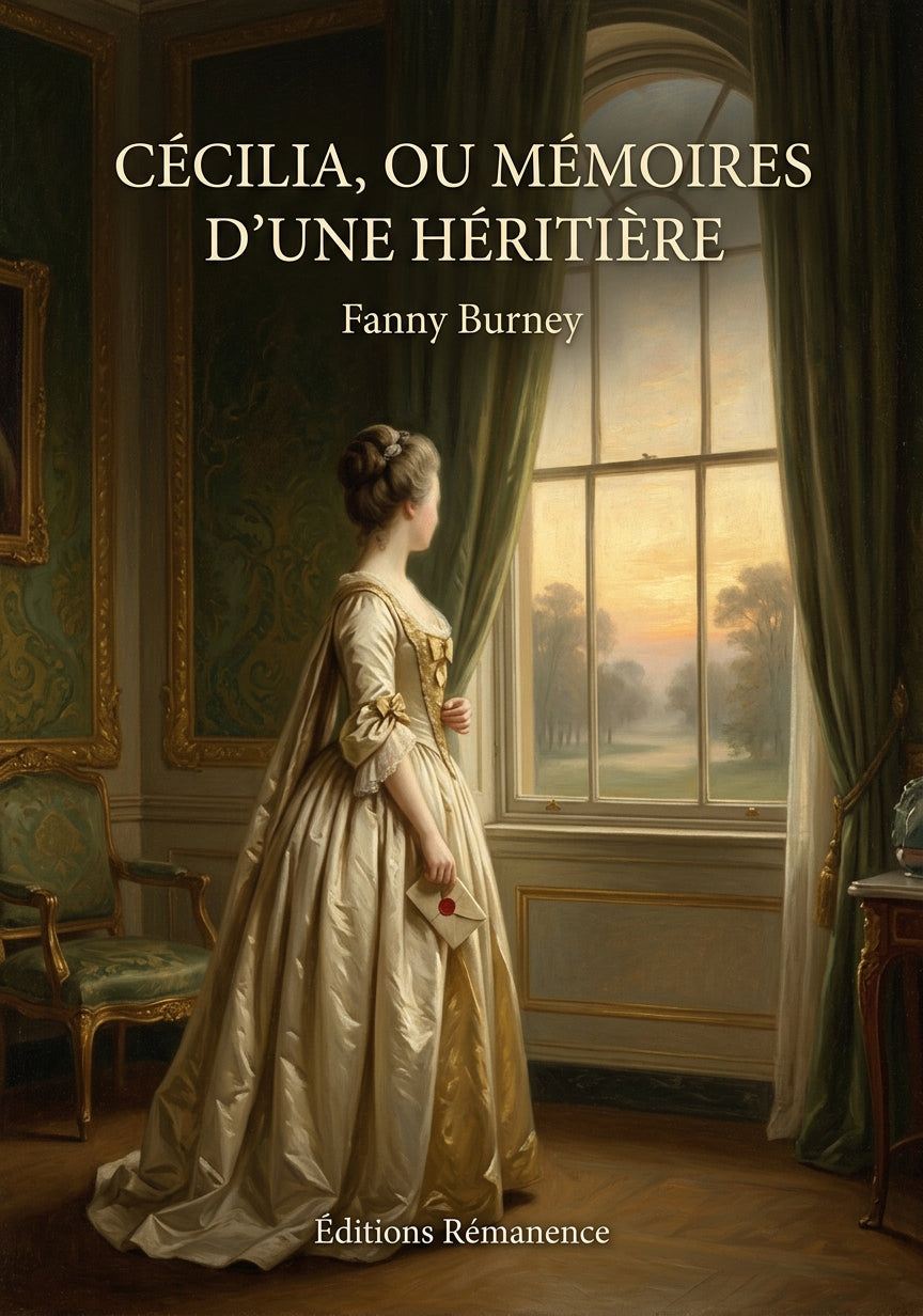 Livre Cécilia, ou Mémoires d’une héritière par Fanny Burney - Couverture - Editions Remanence