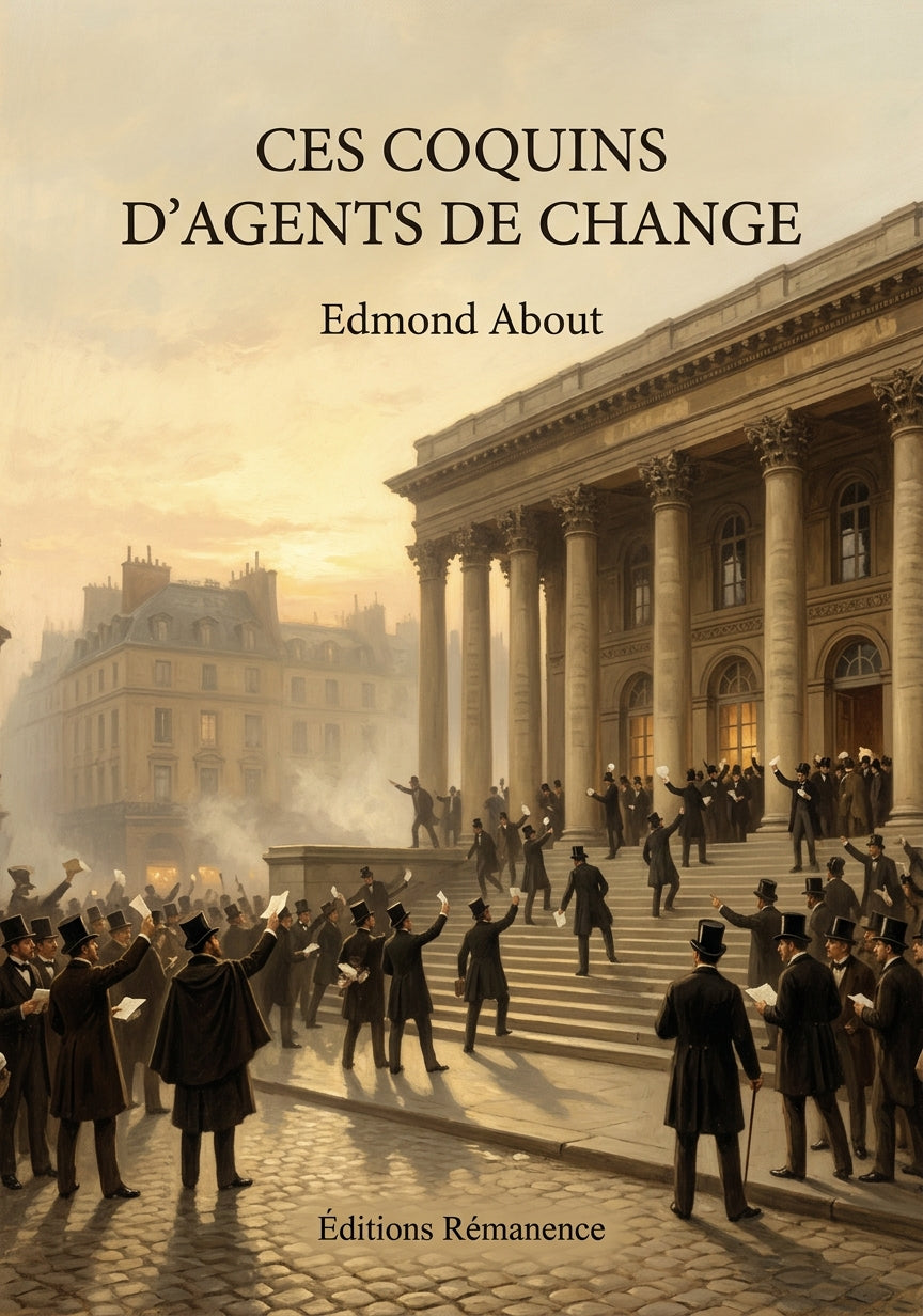 Livre Ces coquins d’agents de change par Edmond About - Couverture - Editions Remanence