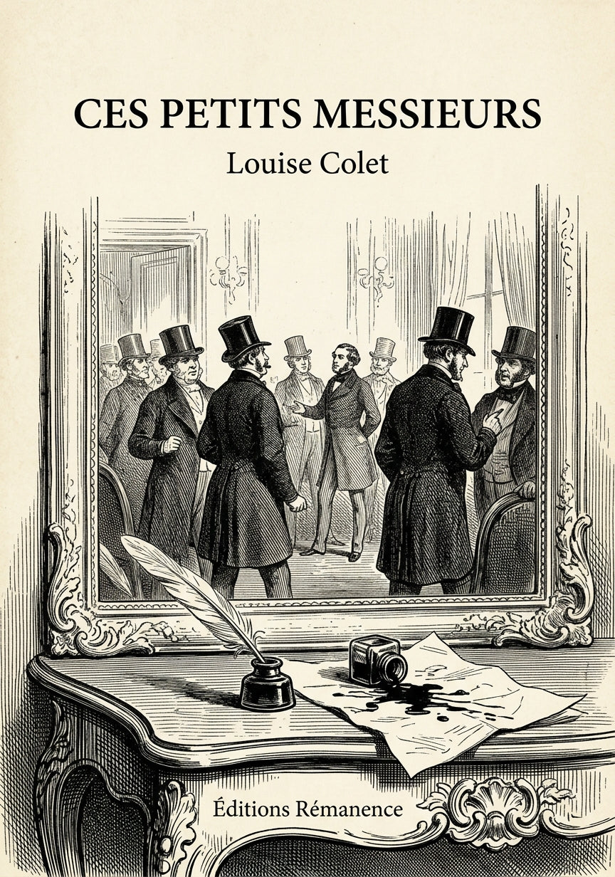 Livre Ces petits messieurs par Louise Colet - Couverture - Editions Remanence