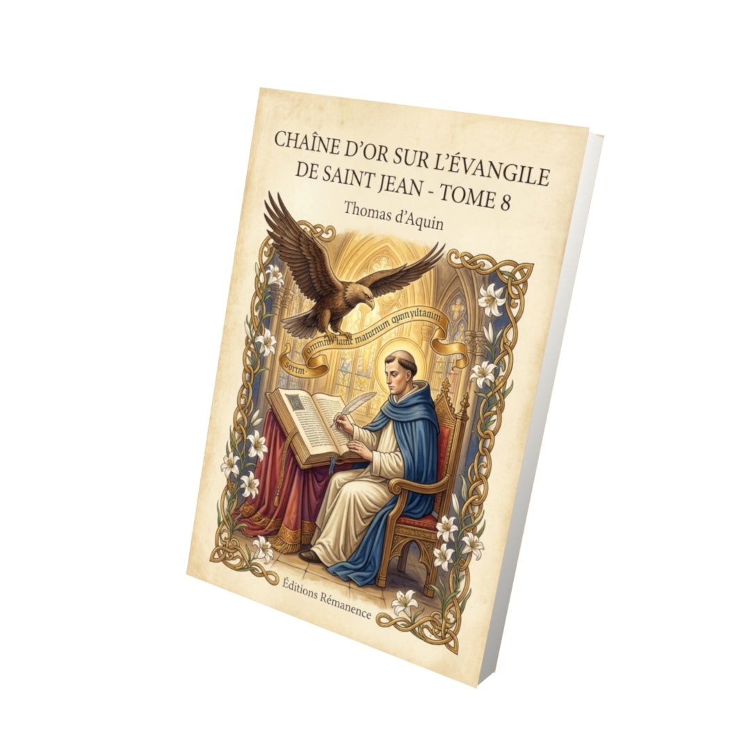 Livre Chaîne d’or sur l’évangile de saint Jean - Tome 8 par Thomas d’Aquin - Vue 3D - Editions Remanence