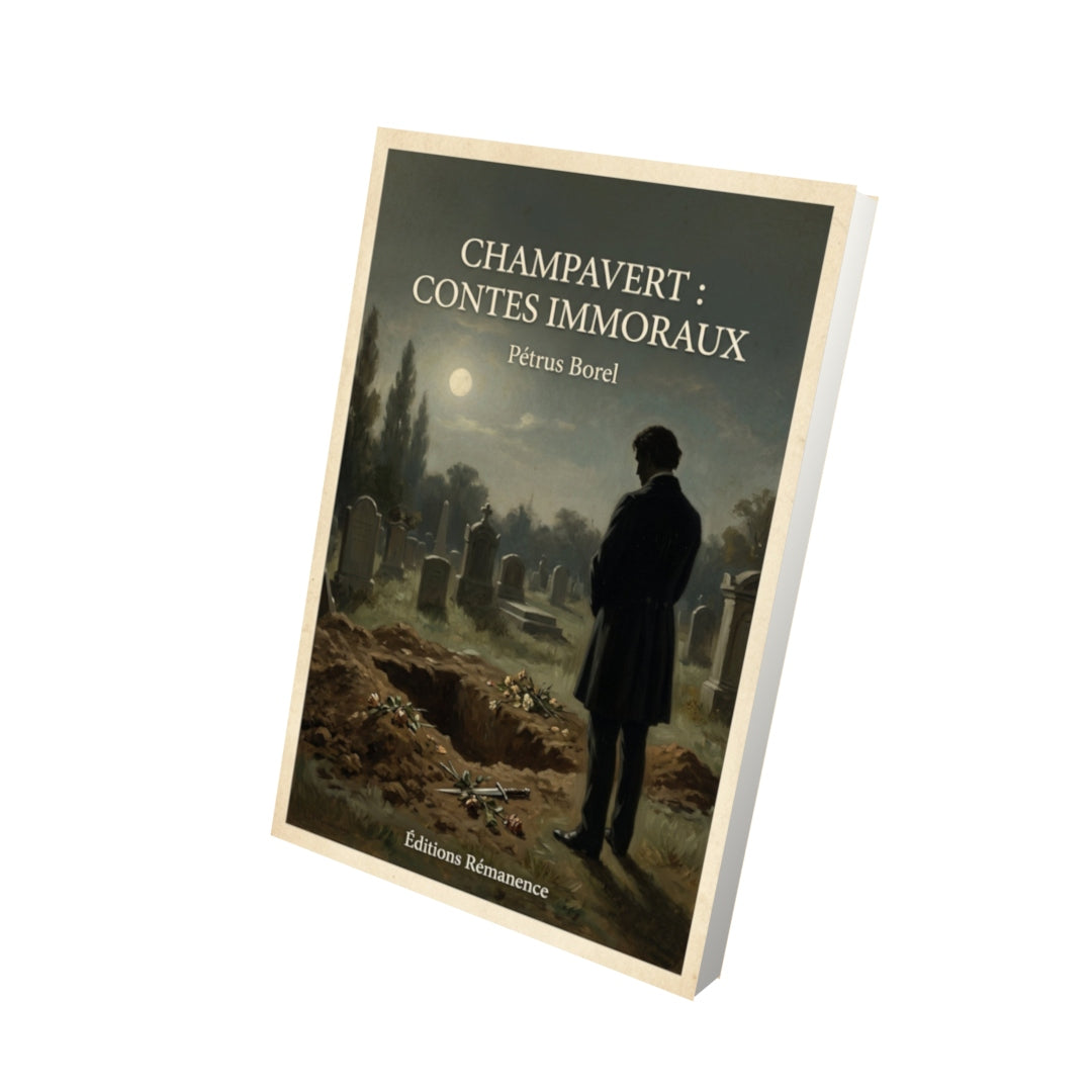 Livre Champavert : contes immoraux - Pétrus Borel - Vue 3D - Editions Remanence