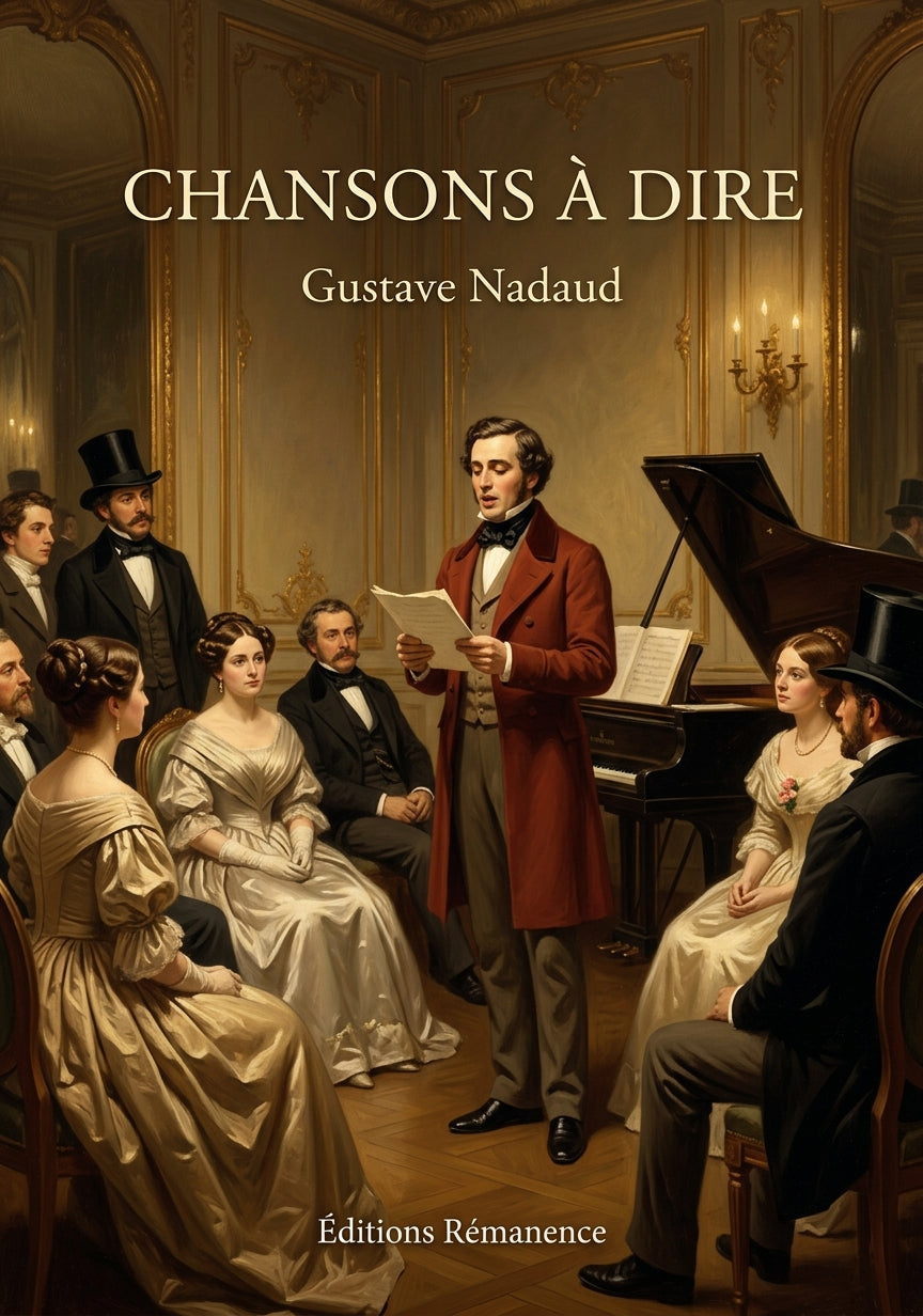Livre Chansons à dire par Gustave Nadaud - Couverture - Editions Remanence