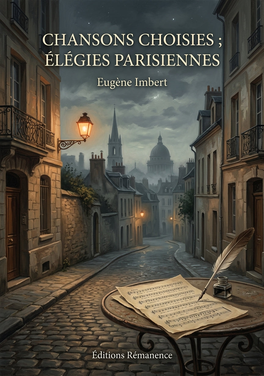 Livre Chansons choisies ; Élégies parisiennes par Eugène Imbert - Couverture - Editions Remanence