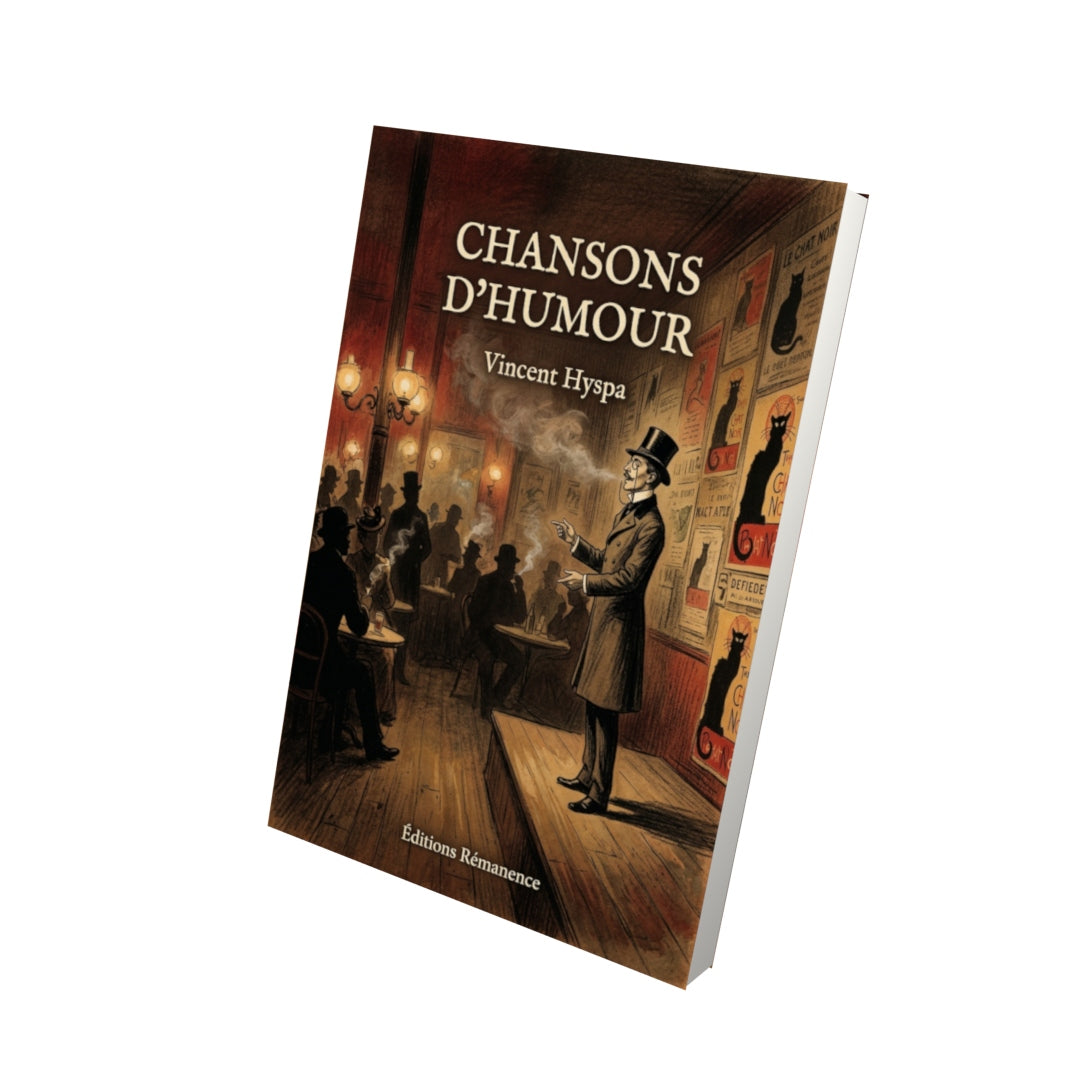 Livre Chansons d’Humour par Vincent Hyspa - Vue 3D - Editions Remanence