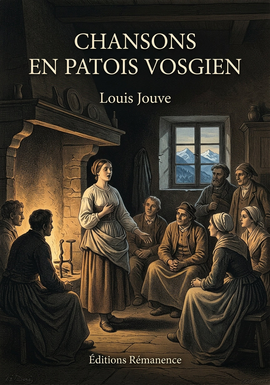 Livre Chansons en patois vosgien par Louis Jouve - Couverture - Editions Remanence