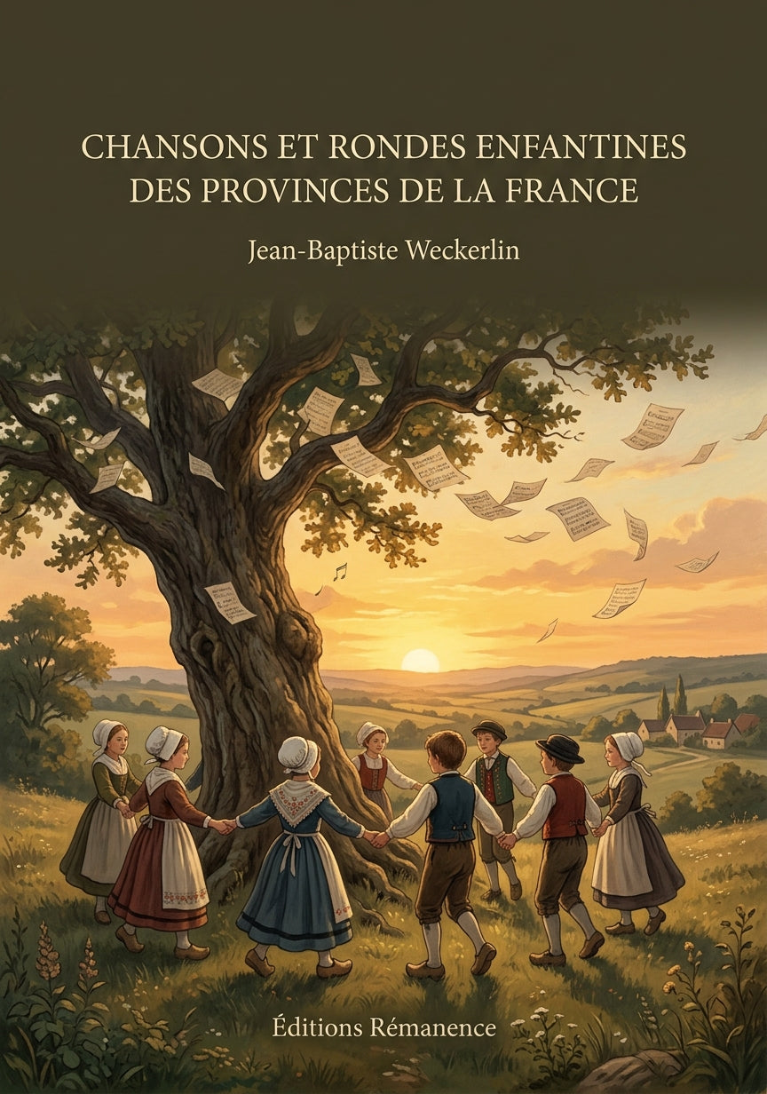 Livre Chansons et rondes enfantines des provinces de la France par Jean-Baptiste Weckerlin - Couverture - Editions Remanence