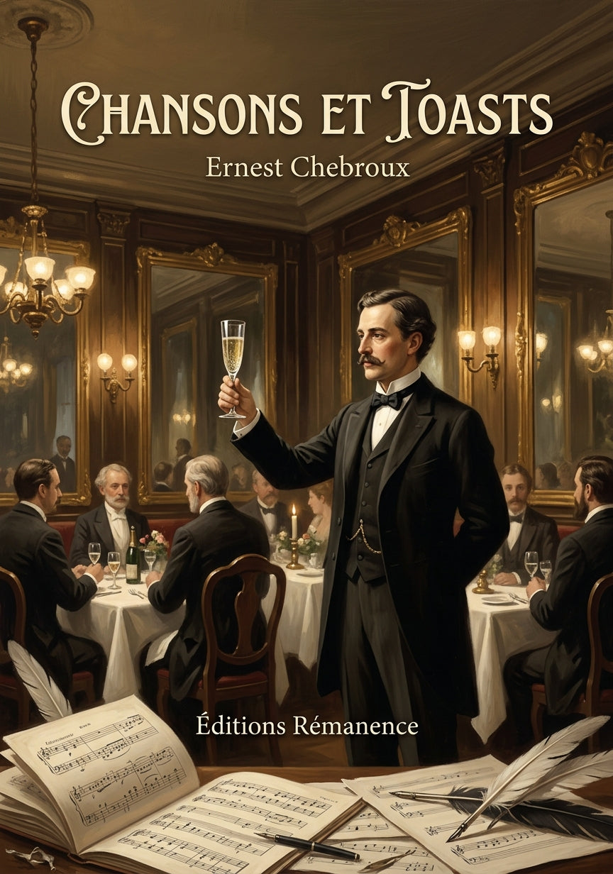 Livre Chansons et Toasts par Ernest Chebroux - Couverture - Editions Remanence