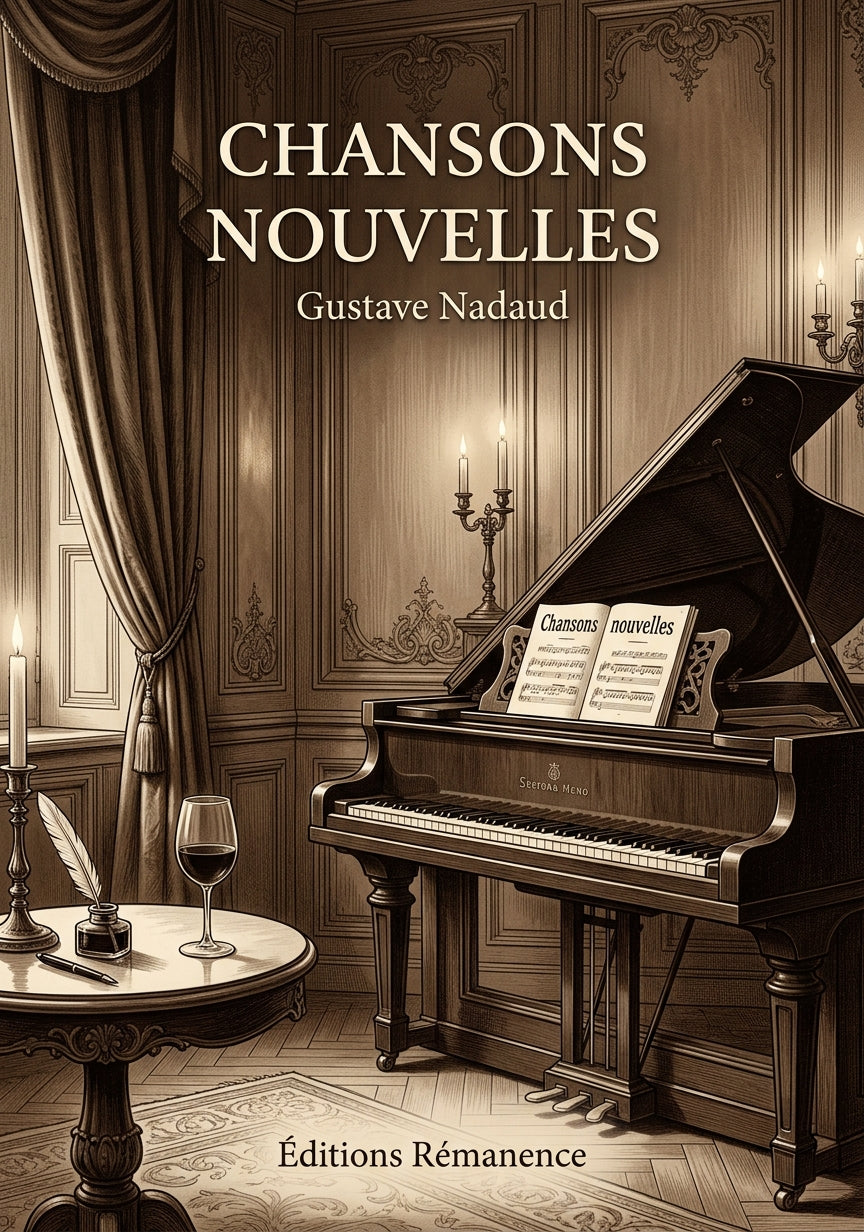 Livre Chansons nouvelles par Gustave Nadaud - Couverture - Editions Remanence