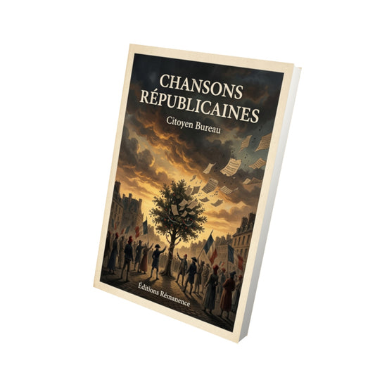 Livre Chansons républicaines par Citoyen Bureau - Vue 3D - Editions Remanence