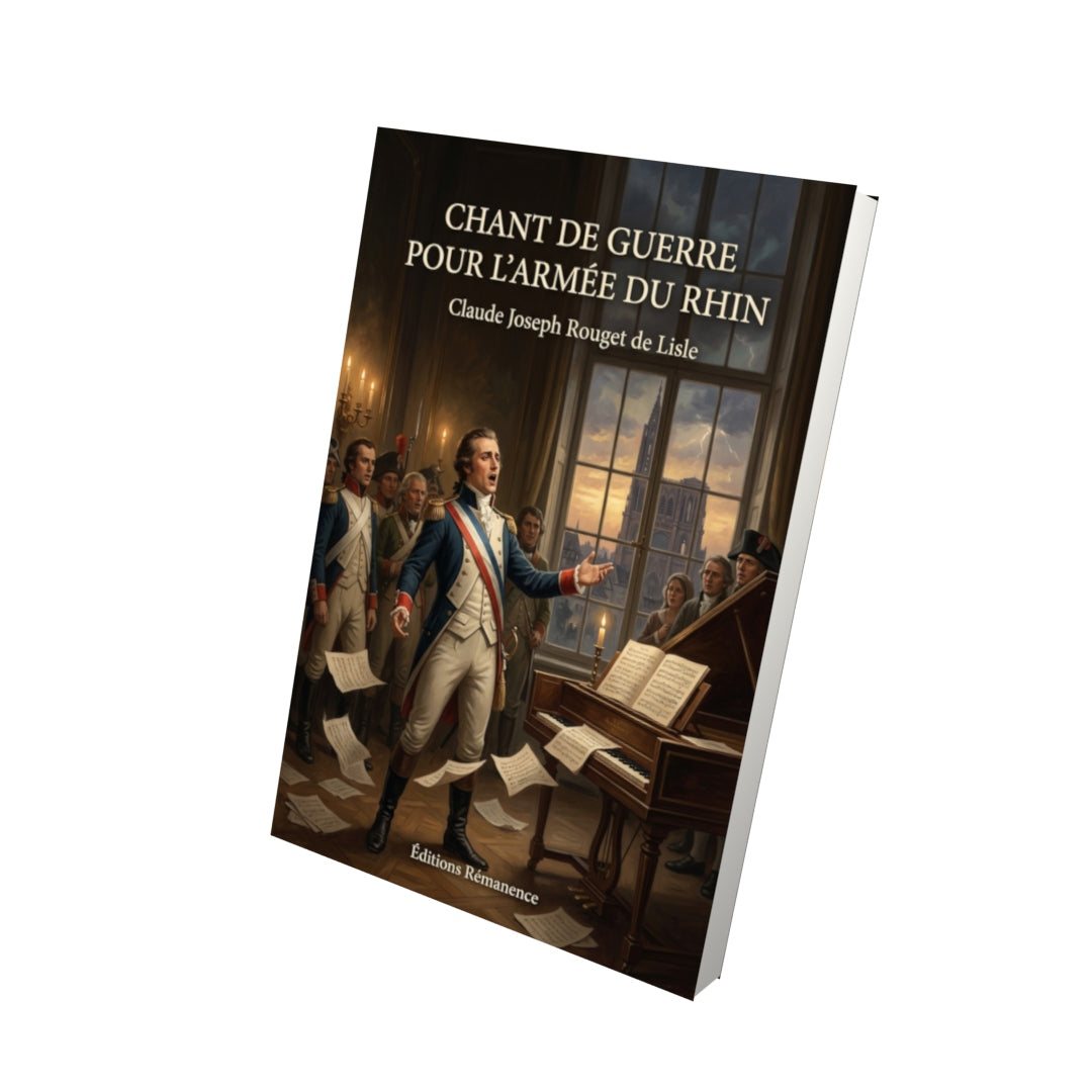 Livre Chant de guerre pour l’armée du Rhin par Claude Joseph Rouget de Lisle - Vue 3D - Editions Remanence
