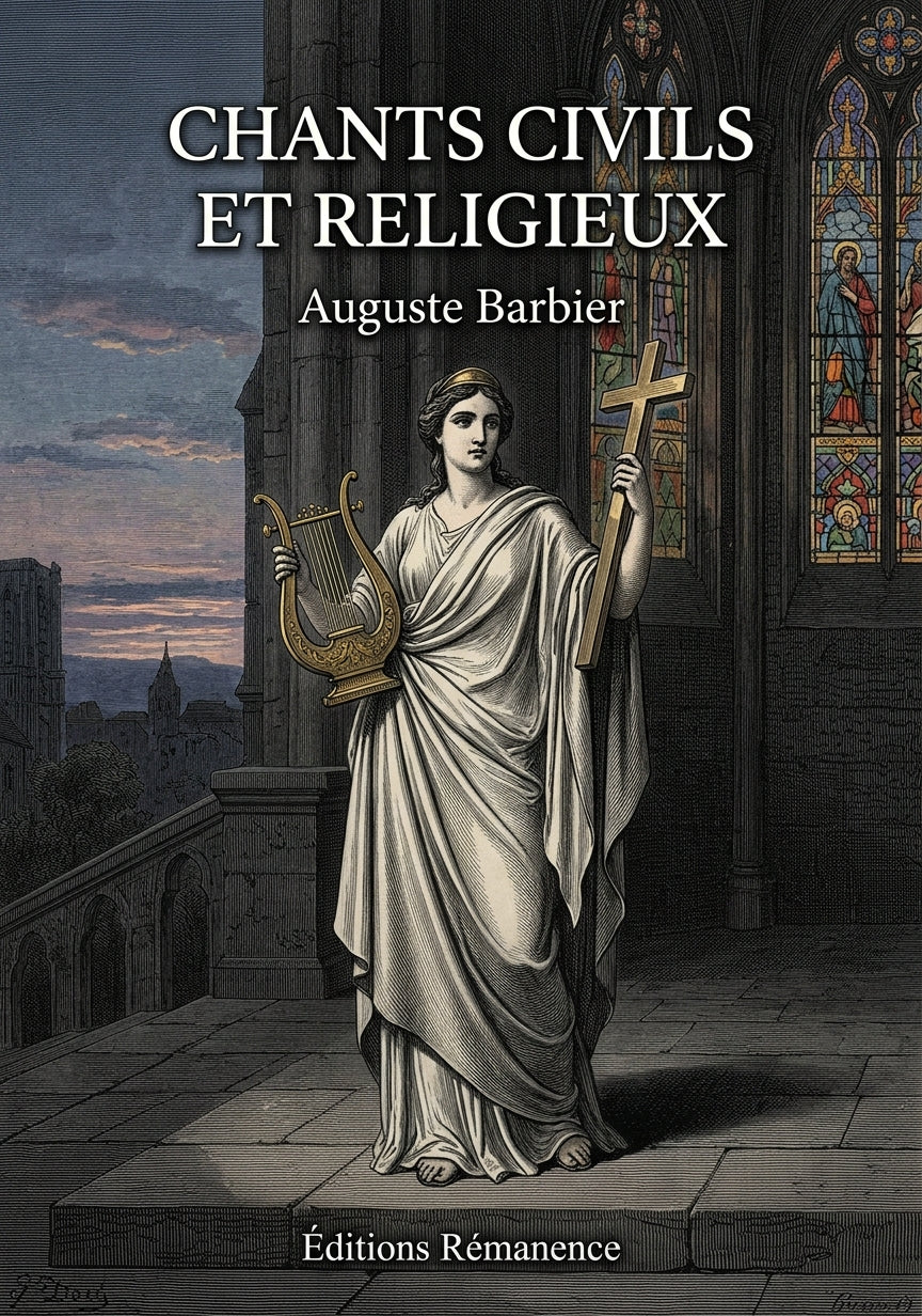 Livre Chants civils et religieux par Auguste Barbier - Couverture - Editions Remanence