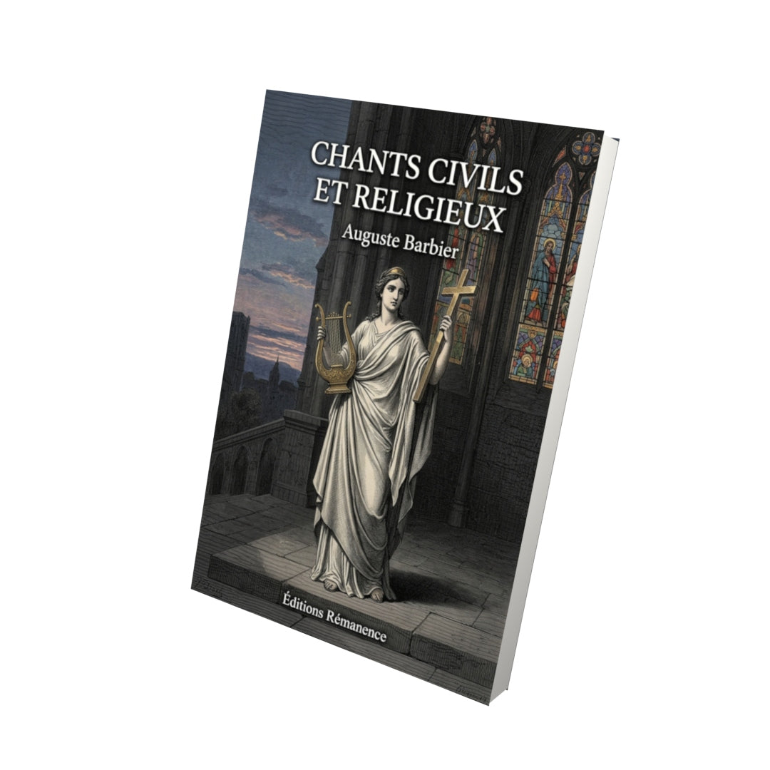Livre Chants civils et religieux par Auguste Barbier - Vue 3D - Editions Remanence